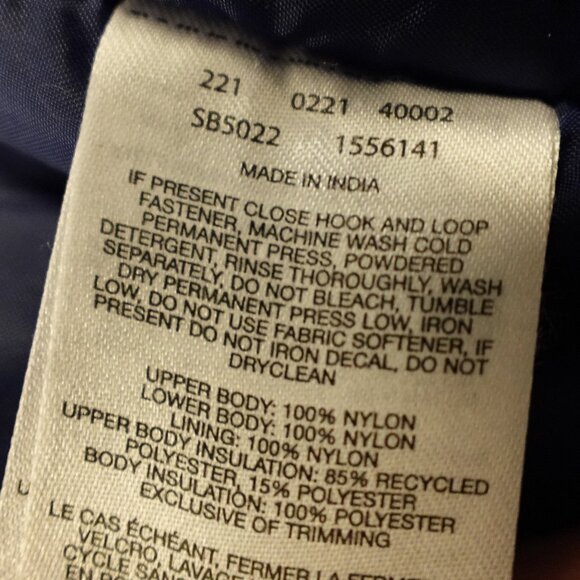 Columbia Lightning Lift Insulated Jacket Boys Large Blue Hooded Winter - Picture 12 of 12